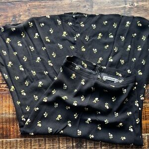 Reformation Bea Skirt - Black Floral - Size 0